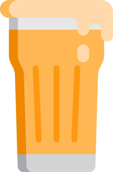 Alcoholische Drank Bier Icoon Platte Stijl — Stockvector