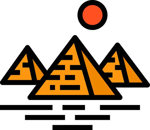 Icône Emblématique Pyramide Égypte — Image vectorielle