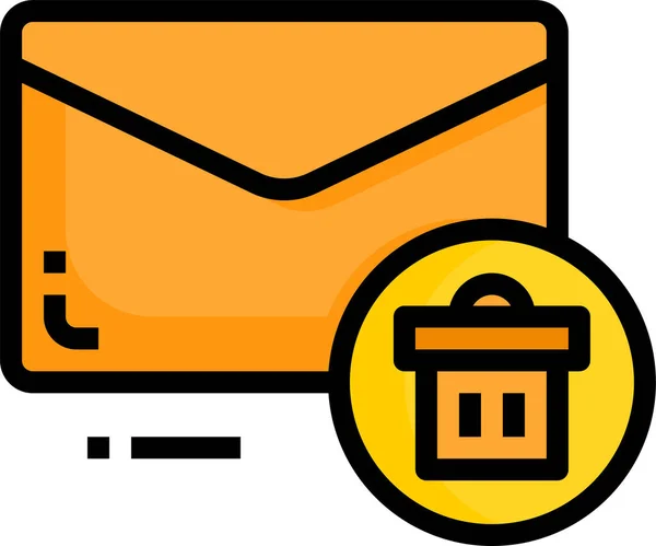 Usunąć Ikonę Koperty Mail Stylu Wypełnionego Zarysu — Wektor stockowy