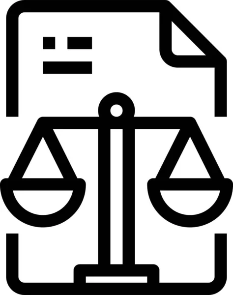 Document Bestandsvorm Pictogram Grote Lijnen — Stockvector