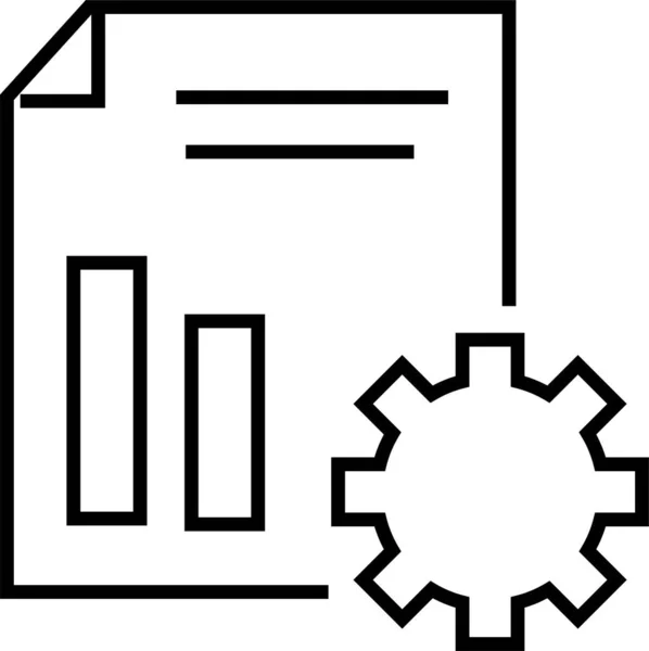 Ikona Grafiki Narzędzi Biznesowych Zarysie — Wektor stockowy