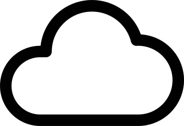 Zeichensymbol Der Cloud Schnittstelle Umrissstil — Stockvektor