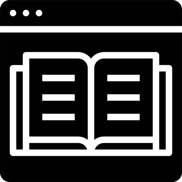 Agenda Business Notebook Icoon Solide Stijl — Stockvector