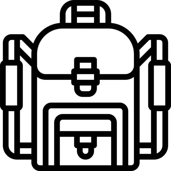 Ryggsäck Väskor Skolan Ikon — Stock vektor