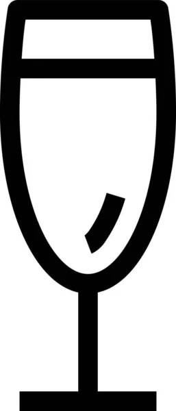 Ikona Nápojového Koktejlu Stylu Osnovy — Stockový vektor