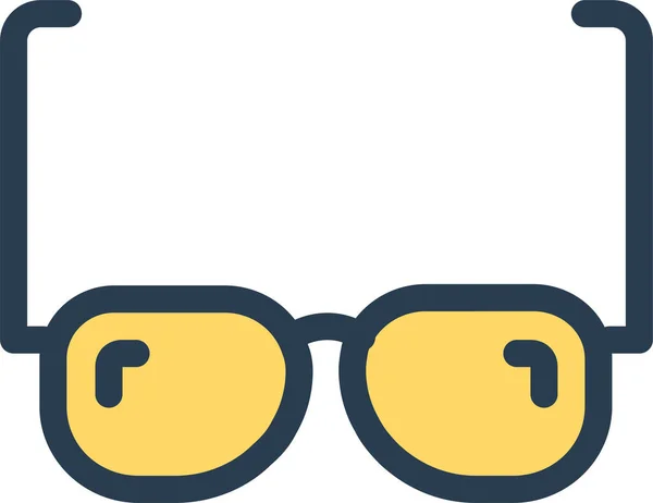 Eyewear Fashion Glasses Icon Filled Outline Style — Stock Vector