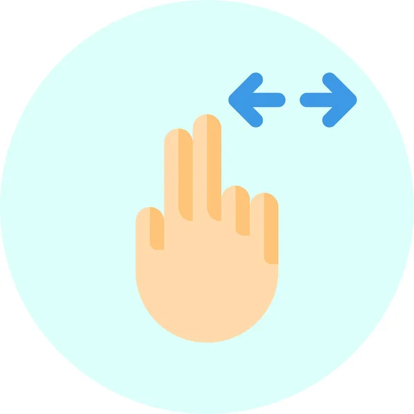 Creen Finger Gesture Icon Badge Style — Stock Vector