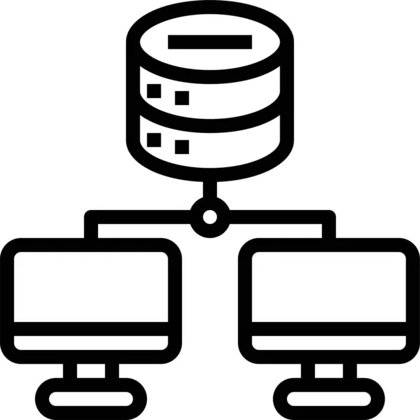 Netwerkdatabase Serverpictogram — Stockvector