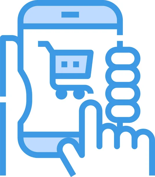 Zakupy Online Ikona Smartfona — Wektor stockowy