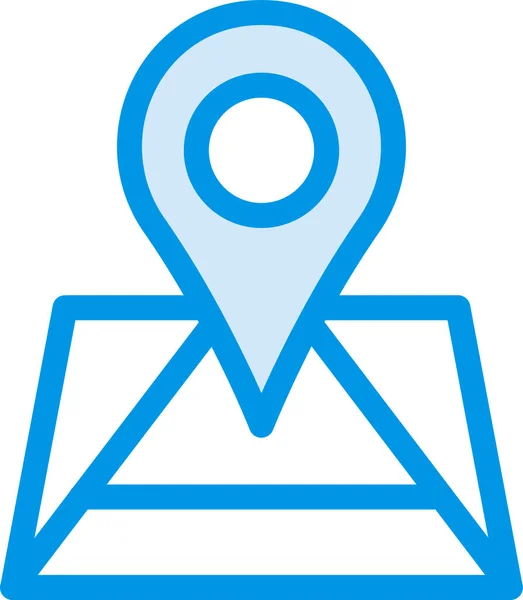 Gps Location Locationpin Icon Ausgefüllten Outline Stil — Stockvektor