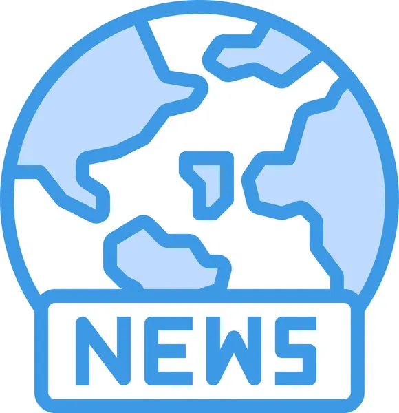 Noticias Global Internacional Icono — Vector de stock