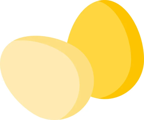 Eggs Cooking Dessert Icon Flat Style — Stock Vector