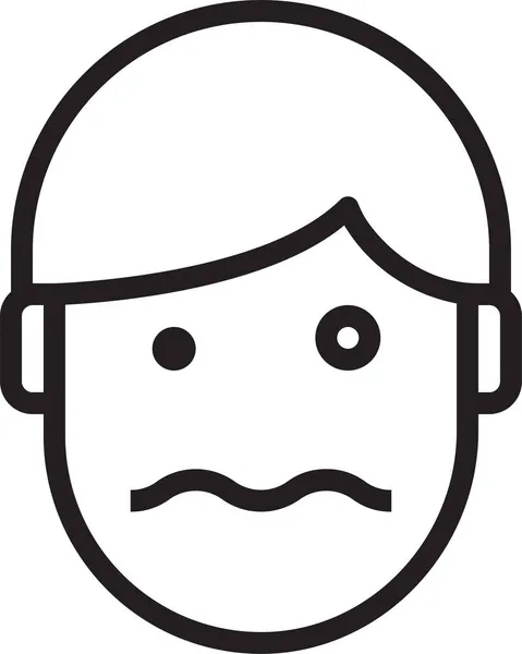 Ícone Face Emoção Avatar Estilo Esboço —  Vetores de Stock