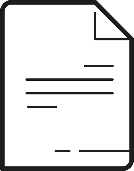 Document Brief Papier Pictogram Contouren Stijl — Stockvector