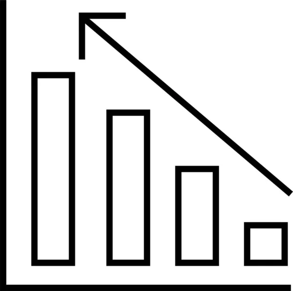 Analytics Chart Diagram Icon Outline Style — Stock Vector