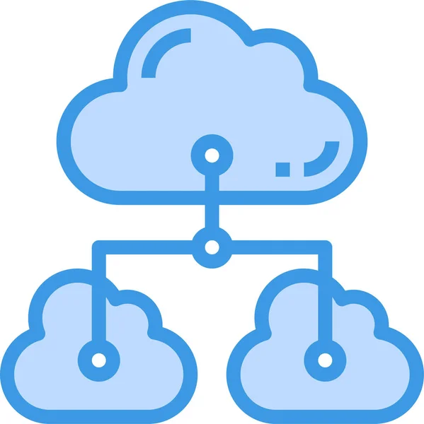 Cloud Computing Enviado Icono — Vector de stock