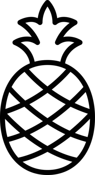 Ikone Der Ananasfrüchte — Stockvektor