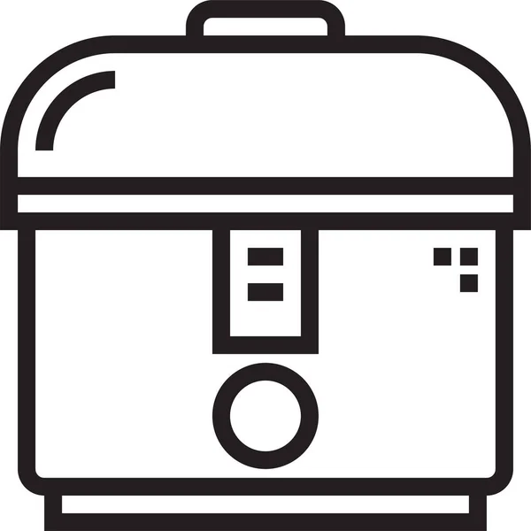 Kooktoestel Home Icon Outline Stijl — Stockvector