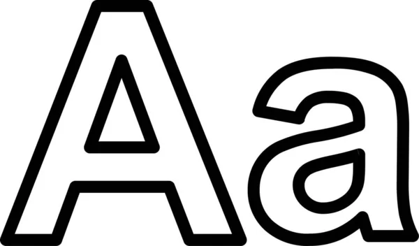 アウトラインスタイルのフォントサイズの文字アイコン — ストックベクタ