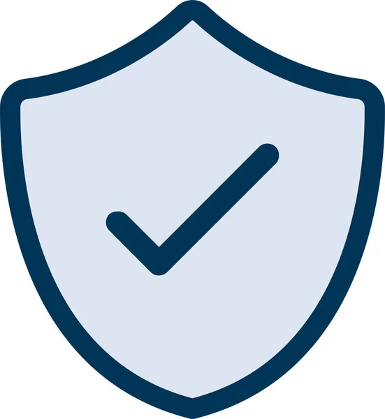 Icono Seguridad Protección Antivirus Estilo Esquema Rellenado — Vector de stock