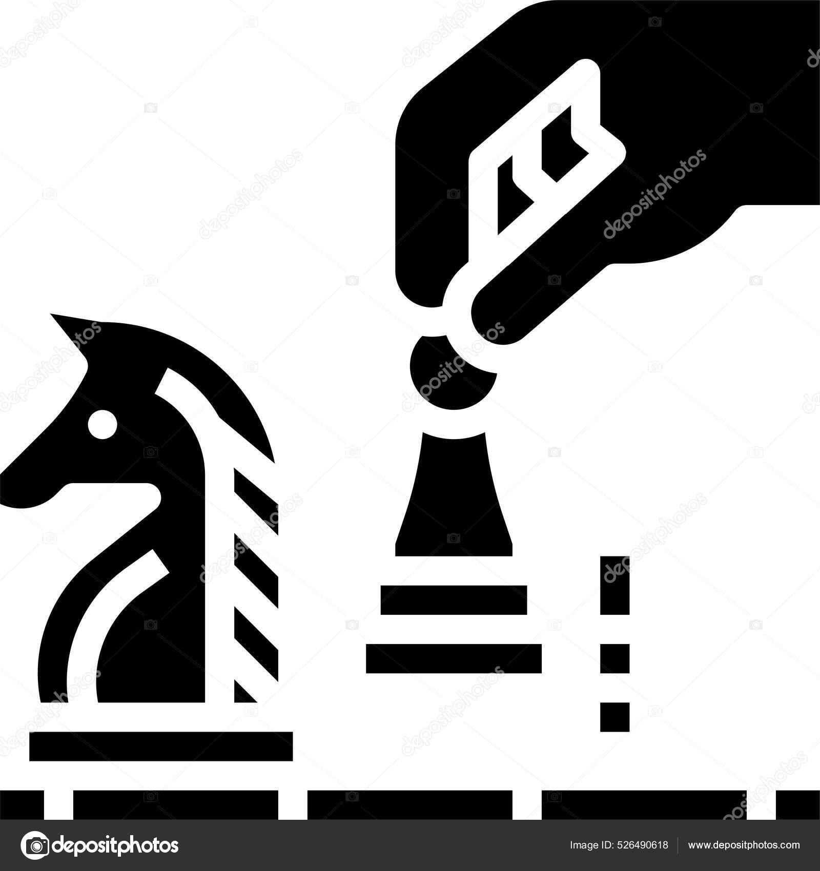O xadrez o cavalo - Ícones Negócios e Finanças
