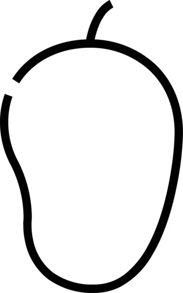 Значок Фруктової Їжі Манго Контурному Стилі — стоковий вектор
