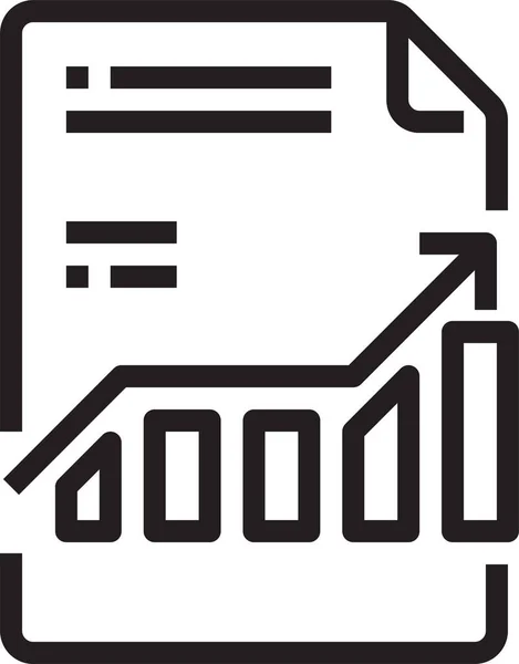 Ikona Souboru Obchodního Dokumentu Stylu Osnovy — Stockový vektor