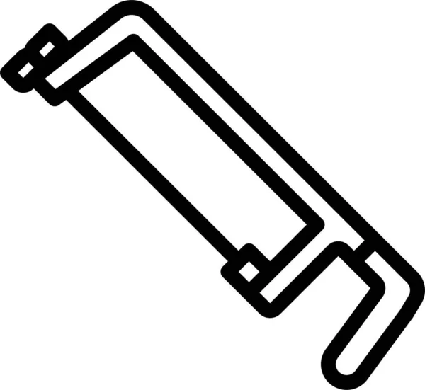 Icono Sierra Mejora Carpintería Categoría Herramientas Construcción — Archivo Imágenes Vectoriales
