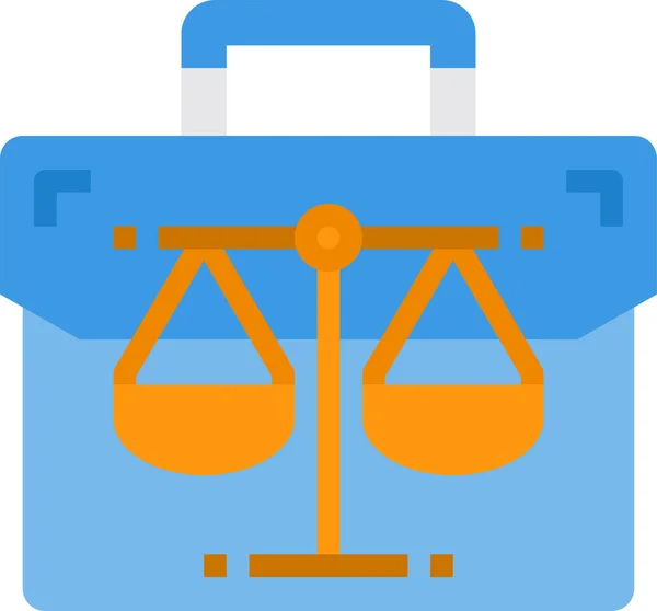 Bag Judge Justice Icon Flat Style — Stock Vector