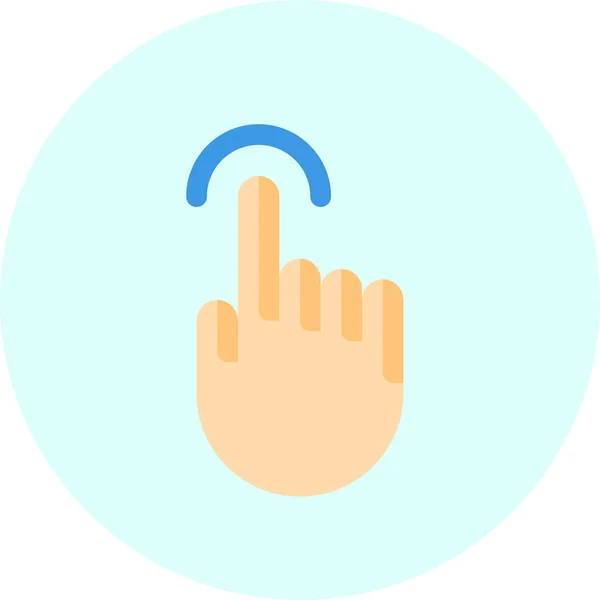 Жест Пальця Мобільна Іконка Плоскому Стилі — стоковий вектор