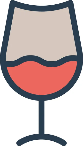 Пивна Скляна Ікона Шампанського Заповненому Стилі — стоковий вектор