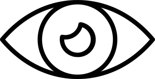 Sichtbarkeitsanzeige Vision Symbol Umrissstil — Stockvektor