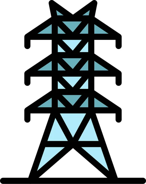 Ícone Energia Elétrica Elétrica Categoria Ecologia Ambientalismo —  Vetores de Stock