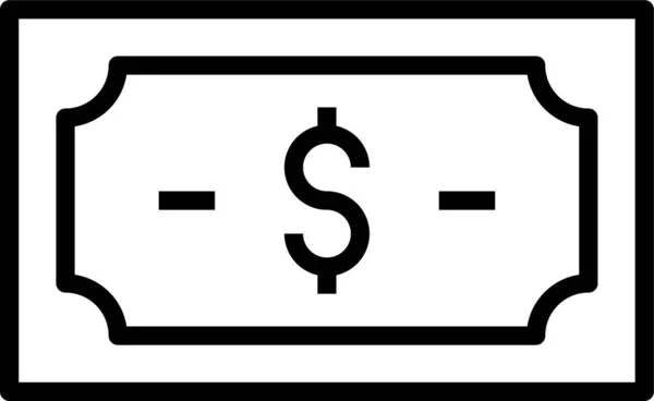 Значок Готівки Доларової Банкноти — стоковий вектор