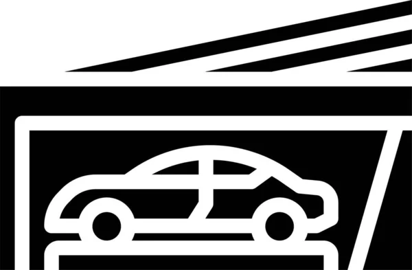 Ícone Loja Venda Carro Categoria Veículos Modos Transporte — Vetor de Stock