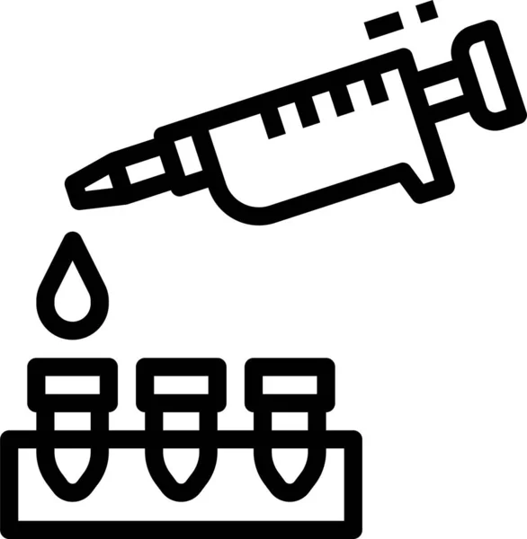 Scheikunde Druppelaar Lab Icoon Outline Stijl — Stockvector