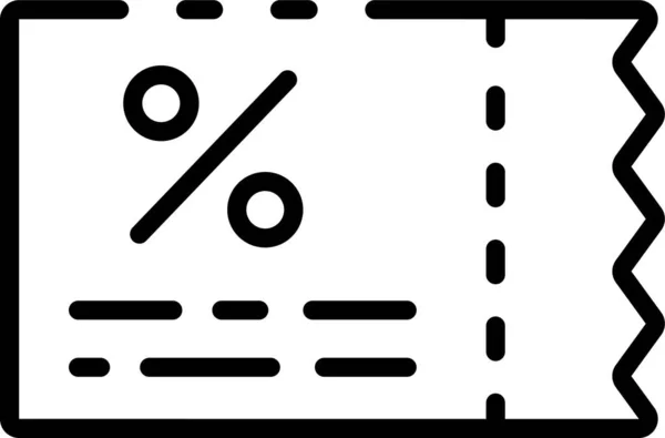 Kortingsbon Pictogram — Stockvector