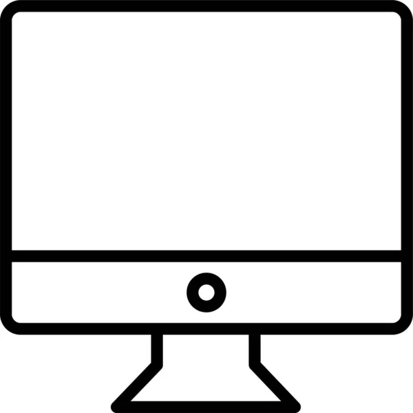 Icono Pantalla Tecnología Monitor Estilo Esquema — Vector de stock