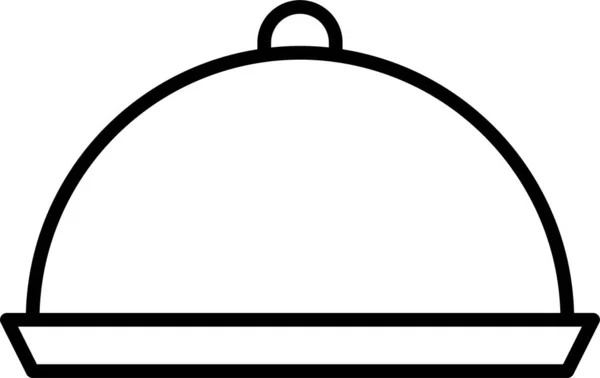 Cloche Essen Gericht Symbol — Stockvektor