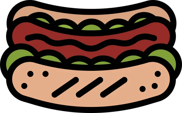 Hotdog Fast Food Icône — Image vectorielle