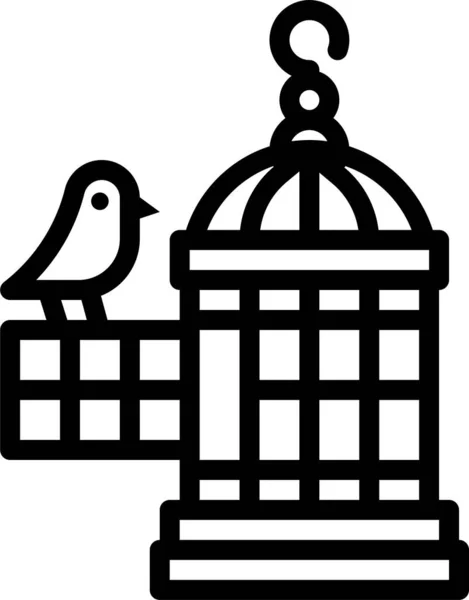 Animals Bird Cage Icon Pet Vet Category — Stock Vector