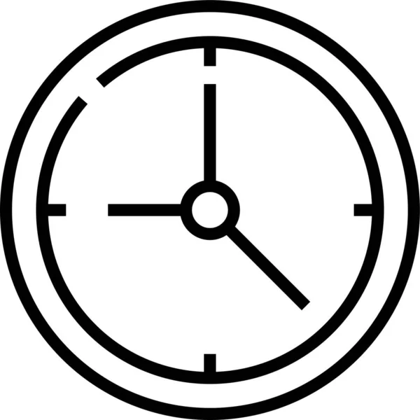 Uhrzeit Stunde Symbol Umriss Stil — Stockvektor