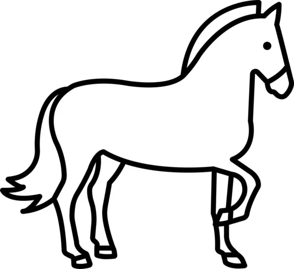 Cavalo Animais Equitação Ícone — Vetor de Stock
