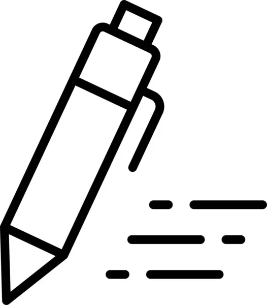 Pluma Escribir Icono Tinta — Vector de stock