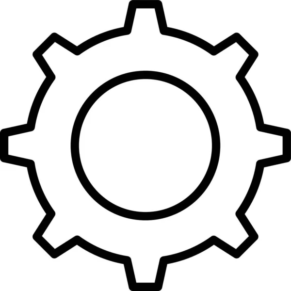 Значок Настройки Шестеренки Стиле Наброска — стоковый вектор