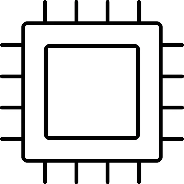 Icono Del Procesador Chip Cpu — Vector de stock