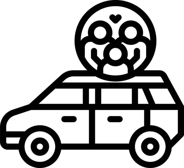 Icono Familia Automóviles Categoría Avatar — Vector de stock