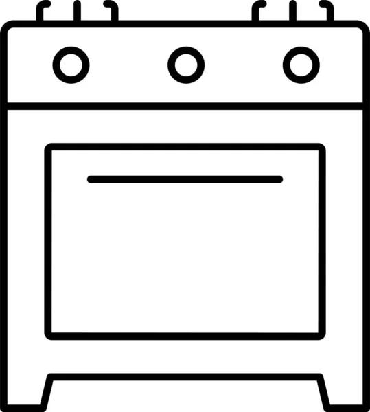 Stove Ovens Kitchenware Icon — Stock Vector