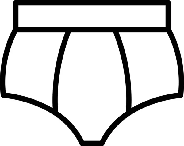 Kalhotky Oblečení Kalhotky Ikona Stylu Obrysu — Stockový vektor