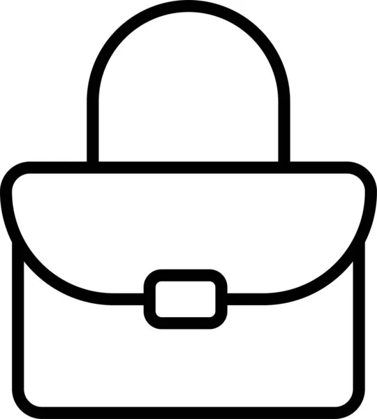 Handväska Väska Ikon Kontur Stil — Stock vektor